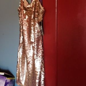 Lulu's new year's rose gold dress